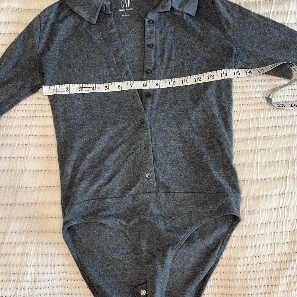 GAP Gray bodysuit polo style